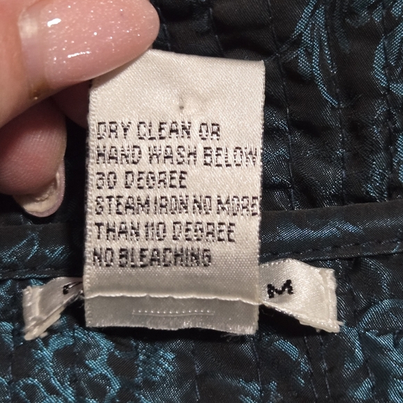 Patty Kim Womens Vintage Floral Quilted Reversible Button Front Jacket Medium - Picture 7 of 8